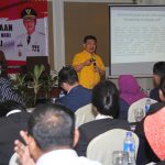 Wakil Ketua Komisi I DPRD Kepri, Taba Iskandar saat menjadi narasumber Empat Pilar Kebangsaan, di Hotel Harmoni One, Selasa (10/7)