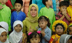 Kunjungi PAUD , Debby Berikan Nutrisi Anak