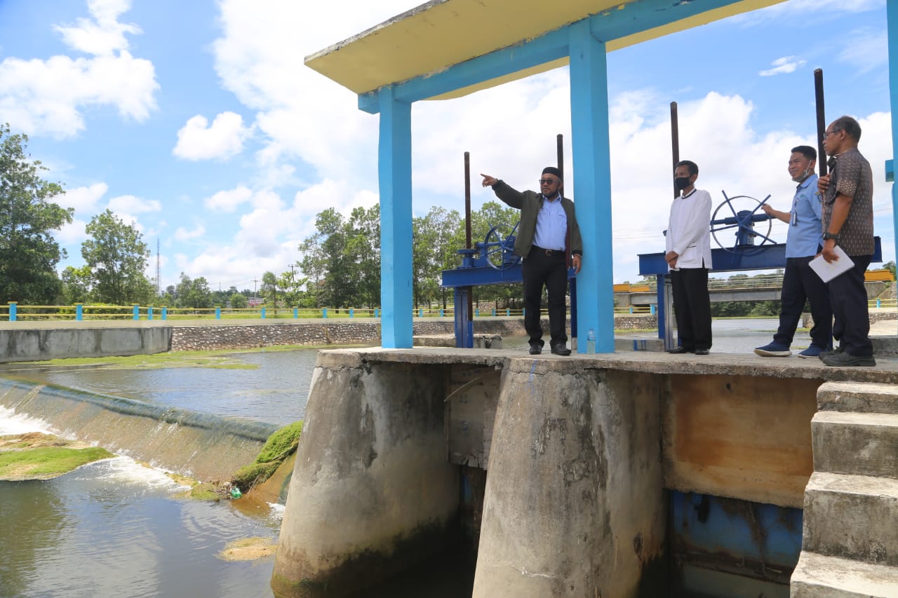 Anggota Komisi III DPRD Provinsi Kepulauan Riau Lis Darmansyah saat meninjau waduk Gesek
