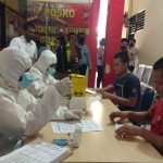 Para Tahanan Polres Tanjungpinang Saat Menjalani Rapidtes