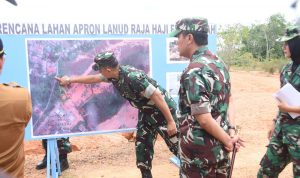Pangkoopsud I Marsda TNI Bambang Gunarto Tinjau Rencana Pembangunan Sarpras Lanud RHF